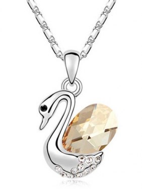 Colier Dancing Swan Champagne din Colectia de coliere JRV.ro