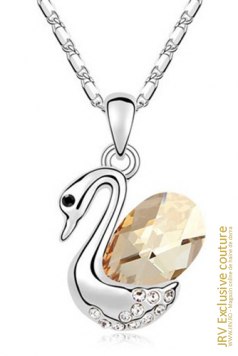 Colier Dancing Swan Champagne - Magazin online haine de dama Fashion