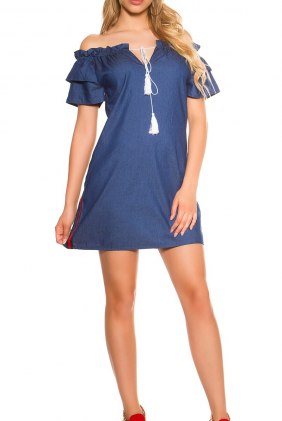 Rochie de zi Arena Blue din Colectia de ROCHII OFFICE / DE ZI