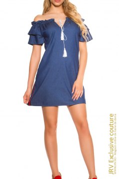 Rochie de zi Arena Blue - Magazin online haine de dama Fashion
