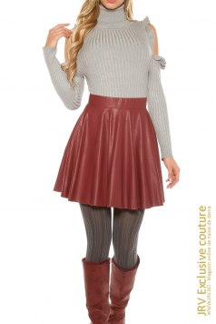 Fusta Theda Bordeaux - Magazin online haine de dama Fashion