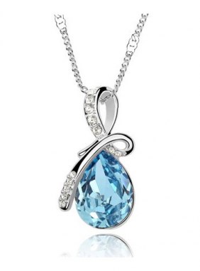 Colier Angel Tear Blue din Colectia de coliere JRV.ro