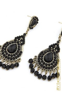 Cercei Bohemian Pears Black - Magazin online haine de dama Fashion