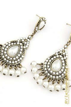 Cercei Bohemian Pears White - Magazin online haine de dama Fashion
