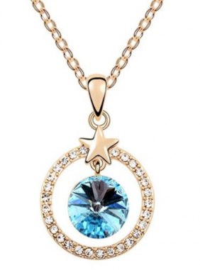 Colier Elegant Star Blue din Colectia de coliere JRV.ro