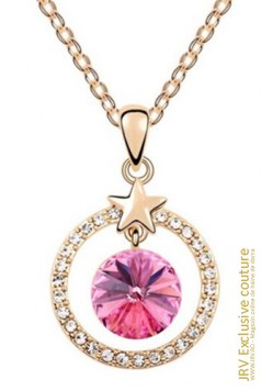 Colier Elegant Star Pink - Magazin online haine de dama Fashion