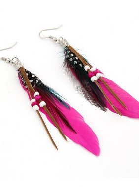 Cercei Extreme Feather Rose din Colectia de cercei JRV.ro