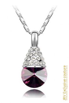 Colier Waterdrop Fuchsia - Magazin online haine de dama Fashion