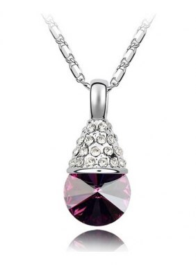 Colier Waterdrop Fuchsia din Colectia de coliere JRV.ro