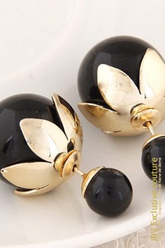 Cercei Lotus Black - Magazin online haine de dama Fashion