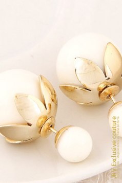 Cercei Lotus White - Magazin online haine de dama Fashion