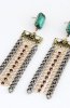 Cercei - Cercei Metallic Tassels Green