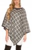 CARDIGANE / PONCHO - Poncho Chequered Anthracite