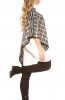 CARDIGANE / PONCHO - Poncho Chequered Anthracite