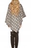 CARDIGANE / PONCHO - Poncho Chequered Anthracite
