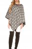 CARDIGANE / PONCHO - Poncho Chequered Anthracite