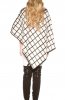 CARDIGANE / PONCHO - Poncho Chequered Cream