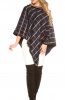 CARDIGANE / PONCHO - Poncho Chequered Dark Blue