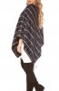 CARDIGANE / PONCHO - Poncho Chequered Dark Blue