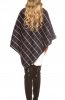 CARDIGANE / PONCHO - Poncho Chequered Dark Blue
