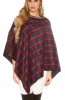 CARDIGANE / PONCHO - Poncho Chequered Red