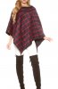 CARDIGANE / PONCHO - Poncho Chequered Red