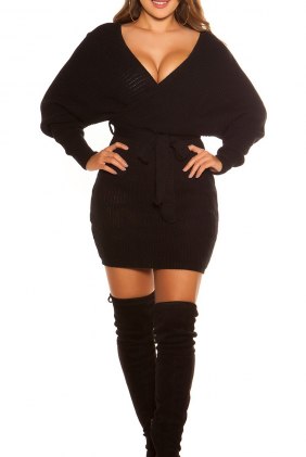 Rochie tricot Arha Black din Colectia de ROCHII TRICOT