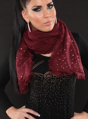 Esarfa Mynea Bordeaux din Colectia de esarfe / fulare JRV.ro