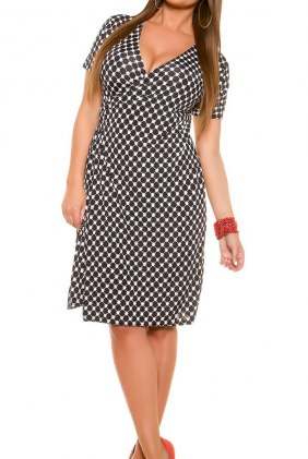 Rochie de zi Kora Black din Colectia de ROCHII OFFICE / DE ZI