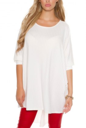 Pulover Espenza White Marime XL din Colectia de PULOVERE / CARDIGANE