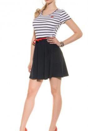 Rochie retro Rockabilly White din Colectia de ROCHII RETRO