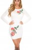 ROCHII TRICOT - Rochie tricot Flower White