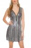 ROCHII ELEGANTE - Rochie eleganta cu efect metalizat  Cayla Silver