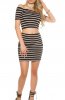 FUSTE - Fusta Striped Black