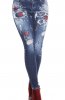 PANTALONI / BLUGI - Blugi Red Flower Style