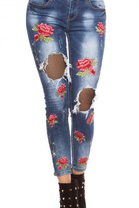 Blugi Sweet Roses din Colectia de PANTALONI / BLUGI
