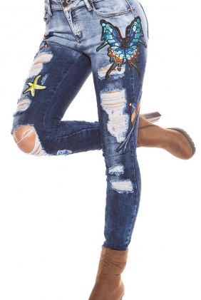 Blugi Chic Style din Colectia de PANTALONI / BLUGI
