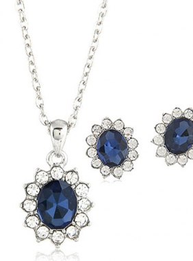 Set Hadiya Silver-Blue din Colectia de seturi JRV.ro