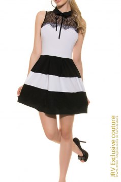 Rochie retro Mara White - Magazin online haine de dama Fashion