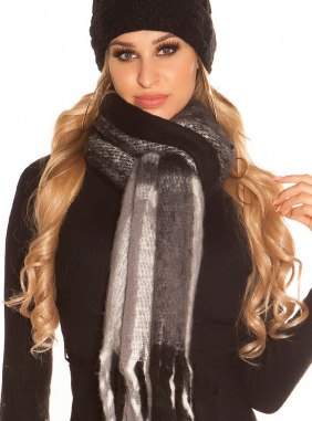 Fular Molly Black din Colectia de esarfe / fulare JRV.ro