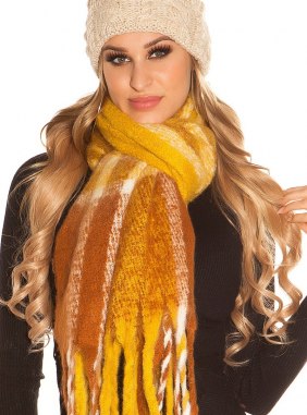 Fular Molly Mustard din Colectia de esarfe / fulare JRV.ro