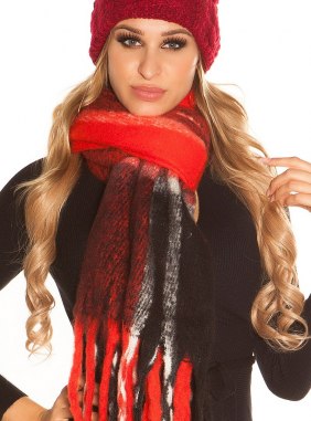Fular Molly Red din Colectia de esarfe / fulare JRV.ro