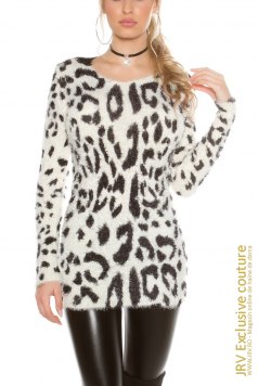 Pulover Abaghel White - Magazin online haine de dama Fashion