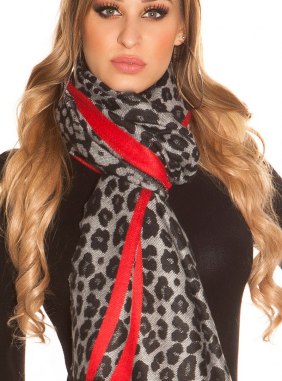 Esarfa Fluffy Red din Colectia de esarfe / fulare JRV.ro