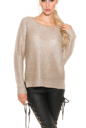 Pulover Nerys Cappuccino din Colectia de PULOVERE / CARDIGANE