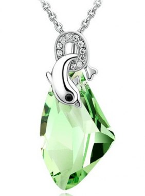 Colier Love of Dolphin Green din Colectia de coliere JRV.ro