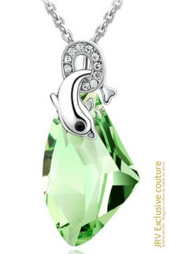 Colier Love of Dolphin Green - Magazin online haine de dama Fashion