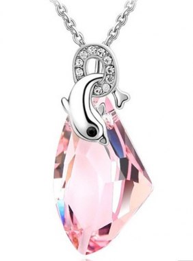 Colier Love of Dolphin Pink din Colectia de coliere JRV.ro