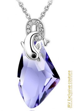 Colier Love of Dolphin Violet - Magazin online haine de dama Fashion
