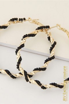 Cercei Mini Beads Black - Magazin online haine si accesorii de dama Fashion